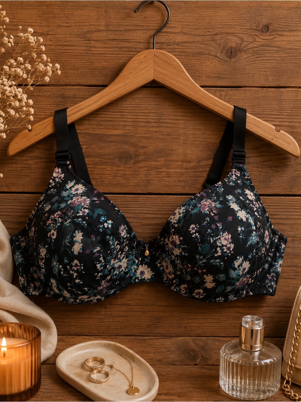 Cacique Black Underwire Bra 36 DD